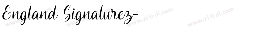 England Signaturez字体转换